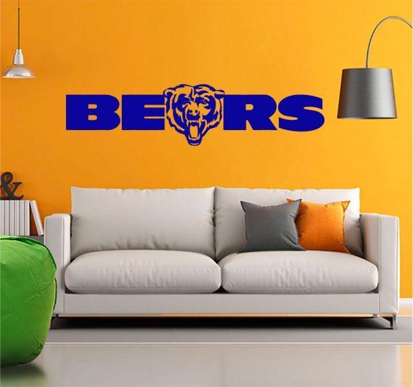 Chicago-Bears-NFL-Logo-Emblem-Football-Team-Vinyl-Decal-Sticker-Wall-navy color
