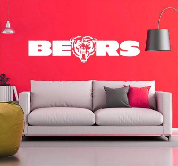Chicago-Bears-NFL-Logo-Emblem-Football-Team-Vinyl-Decal-Sticker-Wall-white color