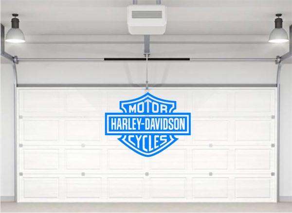 Harley-Davidson-Motorbike-Logo-Wall-Sticker-Decal-blue color