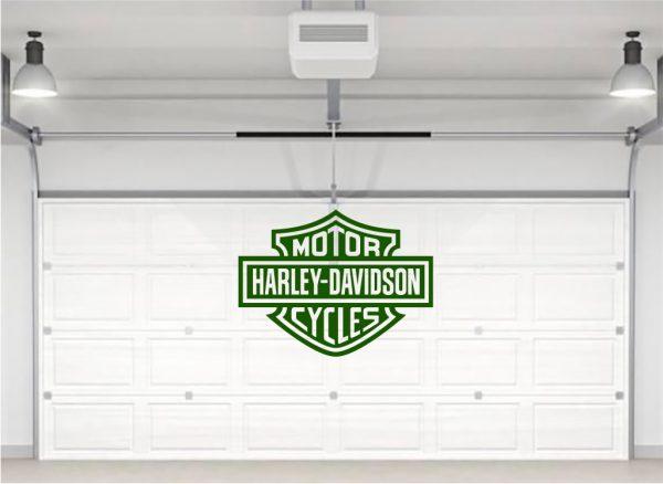 Harley-Davidson-Motorbike-Logo-Wall-Sticker-Decal-green color
