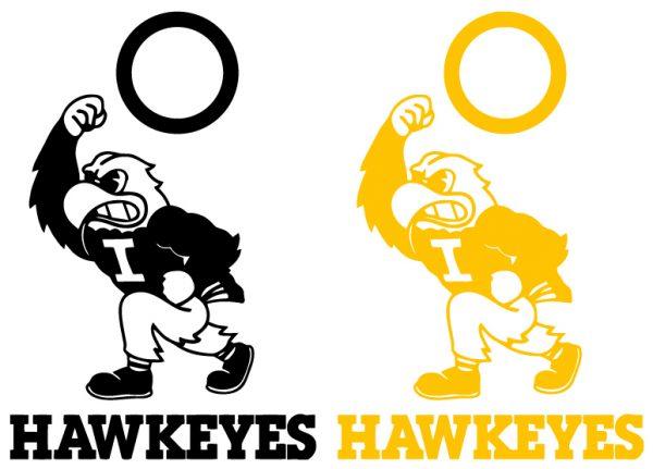 Iowa-Hawkeyes-Cornhole-Logo.-Set-of-6-Vinyl-Wall-Stickers