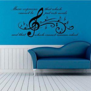 Music-Wall-Decal-Quote-Music-Expresses-That-Which-black color