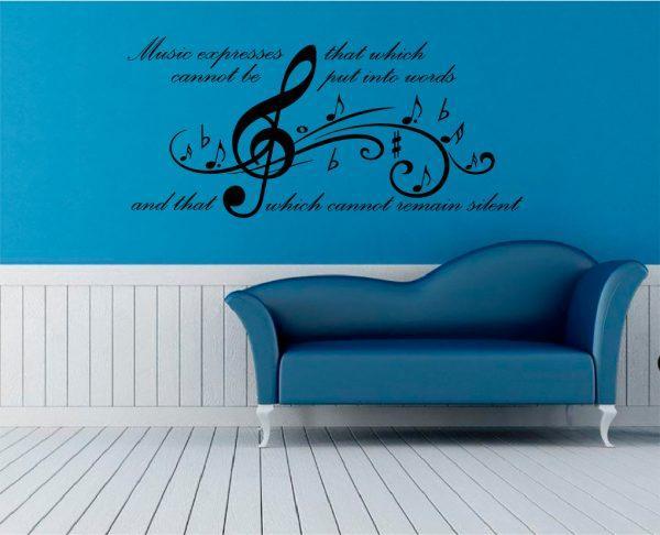 Music-Wall-Decal-Quote-Music-Expresses-That-Which-black color