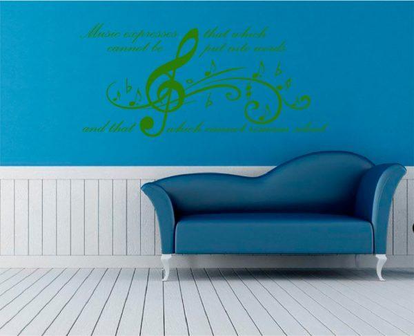 Music-Wall-Decal-Quote-Music-Expresses-That-Which-green color