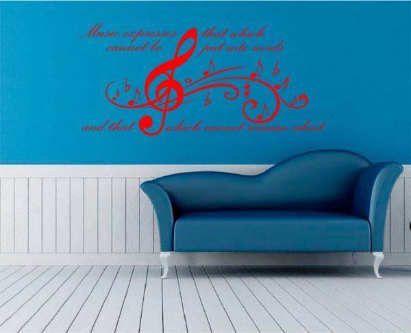 Music-Wall-Decal-Quote-Music-Expresses-That-Which-red color