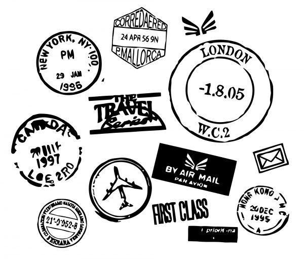 Vinyl-Wall-Decal-Travel-Series-Postmarks-Passport-Stamp