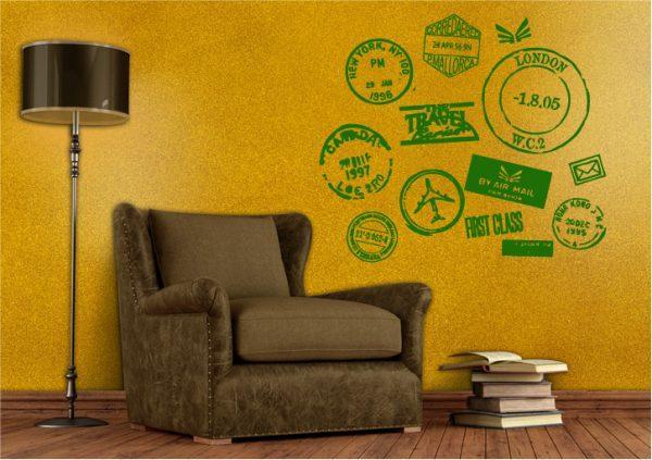 Vinyl-Wall-Decal-Travel-Series-Postmarks-Passport-Stamp_green_ color