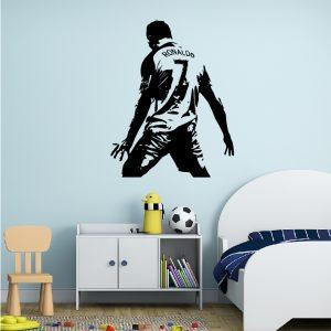 Wall-Decals-Soccer-Player-Cristiano-Ronaldo-001-black color