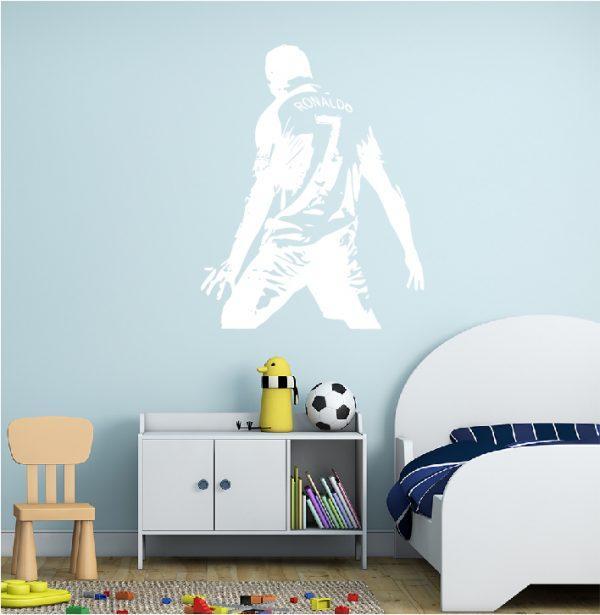 Wall-Decals-Soccer-Player-Cristiano-Ronaldo-001-white color