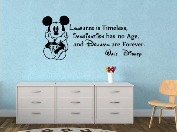 Wall-Stiker-Walt-Disney-Quote-for-Nursery-with-Mickey-Mouse-black color