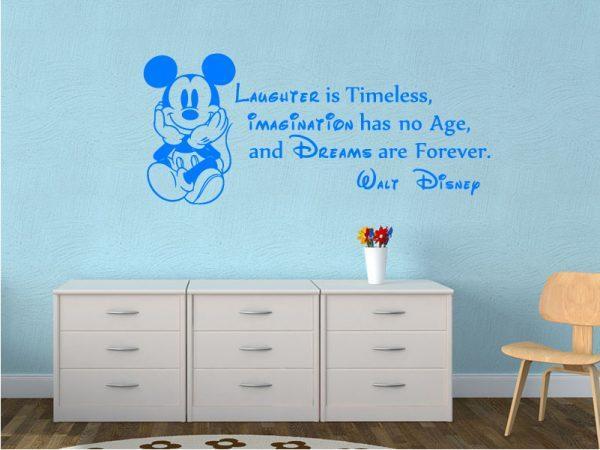 Wall-Stiker-Walt-Disney-Quote-for-Nursery-with-Mickey-Mouse-blue color