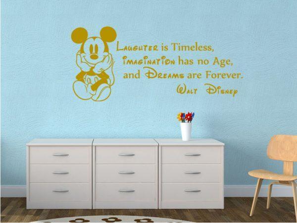 Wall-Stiker-Walt-Disney-Quote-for-Nursery-with-Mickey-Mouse-gold color