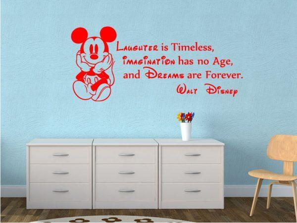 Wall-Stiker-Walt-Disney-Quote-for-Nursery-with-Mickey-Mouse-red color