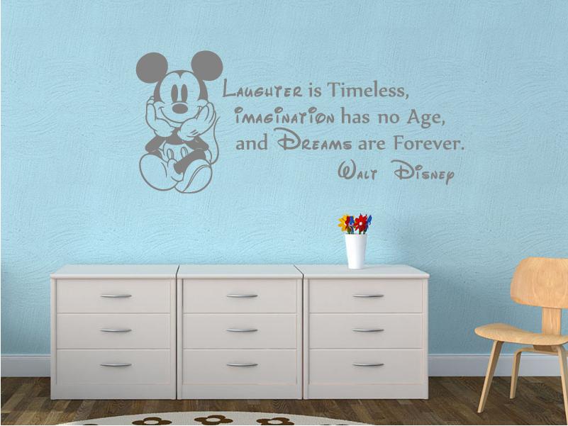 Walt Disney Laughter is Timeless  Wall Sticker quote kids room nursery Decal 