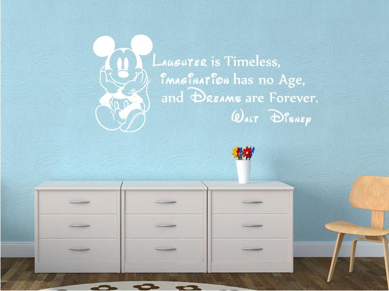 Wall Stiker  Walt Disney Quote for Nursery with Mickey  