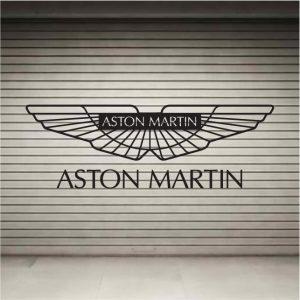 Aston Martin Logo. Wall sticker. Black color