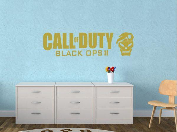 Call of Duty Black Ops 2 Wall Decal. Gold