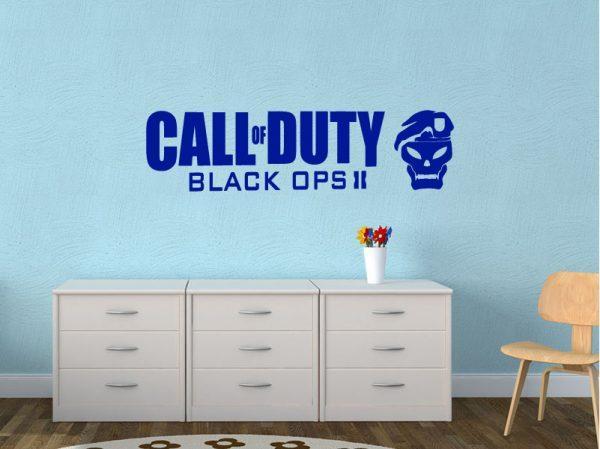 Call of Duty Black Ops 2 Wall Decal. Navy color