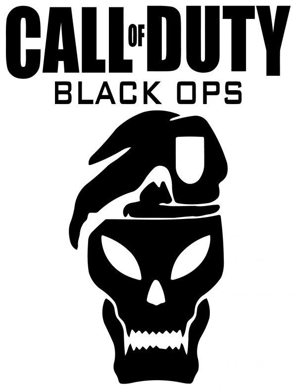 Call of Duty Black Ops Wallsticker with skull. Preview sticker