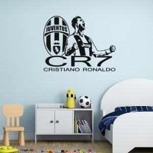 Cristiano Ronaldo Juventus Wall sticker. Black