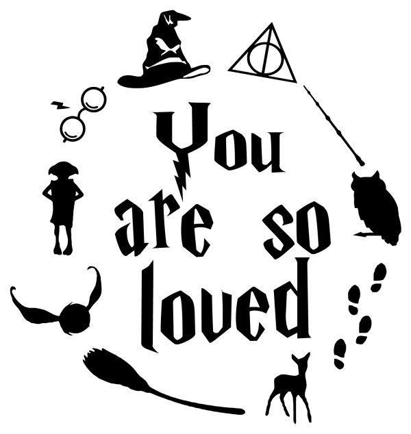 Harry Potter Wall Sticker Quote You are So Loved. Sticker view