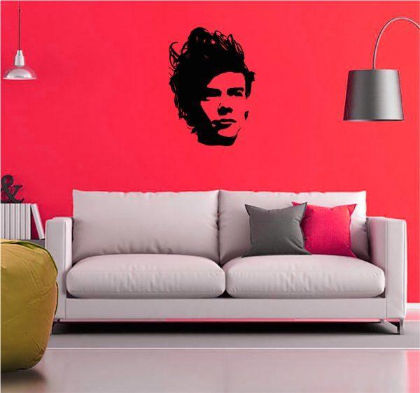 Harry Styles One Direction Person Wallsticker. Black color