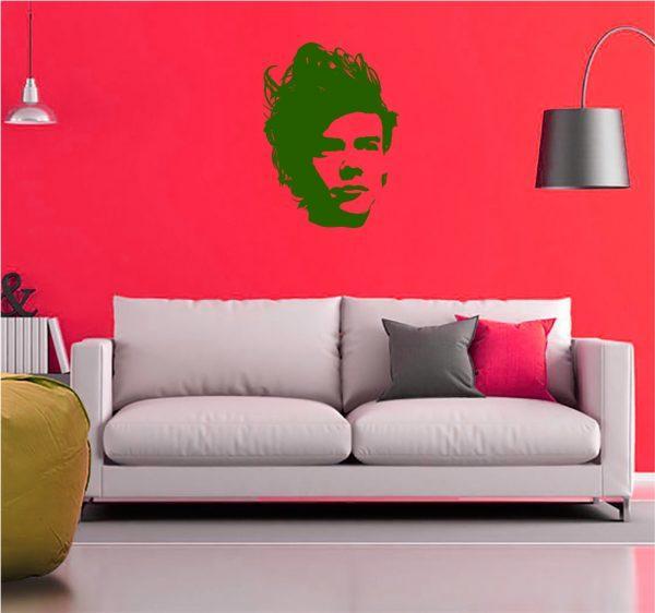 Harry Styles One Direction Person Wallsticker. Green color
