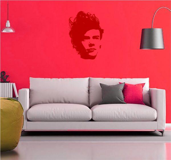 Harry Styles One Direction Person Wallsticker. Red color