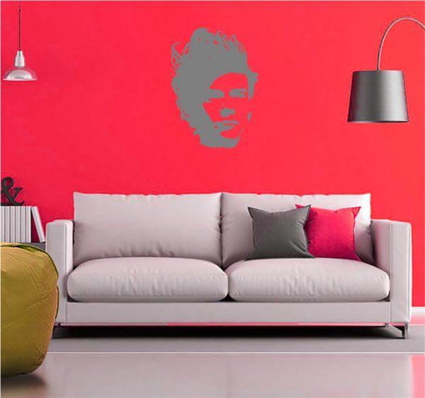 Harry Styles One Direction Person Wallsticker. Silver color