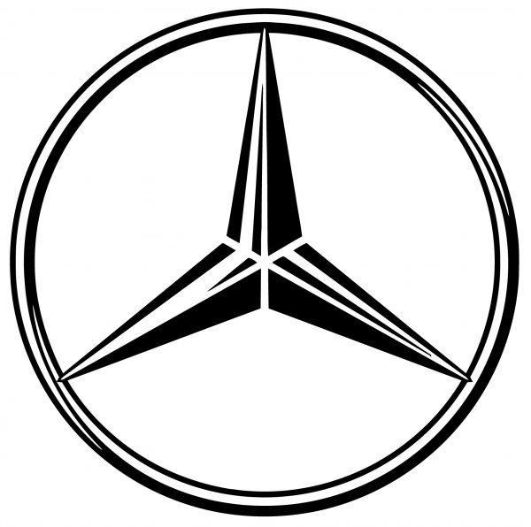 Mercedes Logo. Wall decal emblem. Sticker prewiev