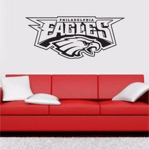 Philadelphia Eagles NFL. Emblem wall sticker. Black color