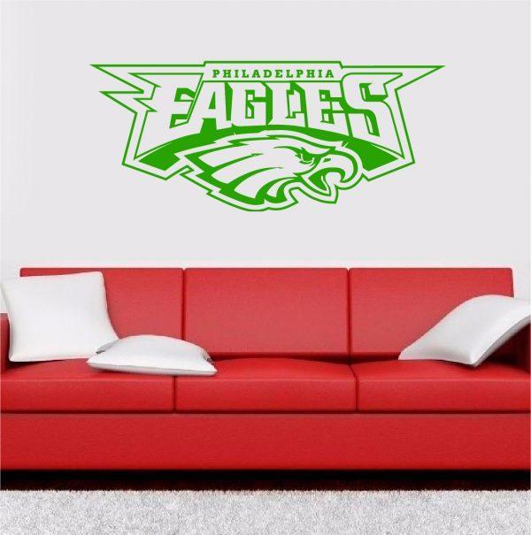 Philadelphia Eagles NFL. Emblem wall sticker. Green color