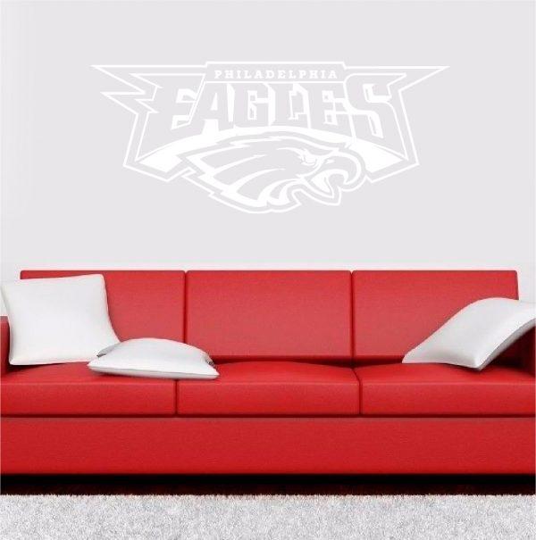 Philadelphia Eagles NFL. Emblem wall sticker. White color