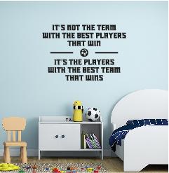 Soccer Football Quotes. About Team. Wall sticker. Black color