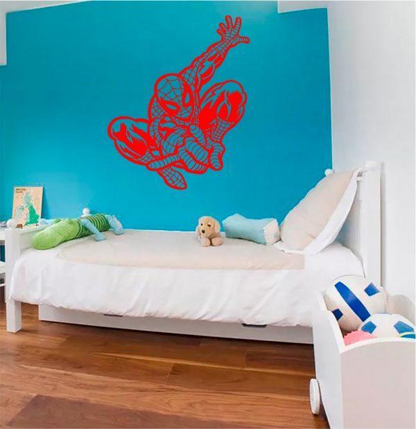 Spiderman Superhero. Wall Decal. Red color