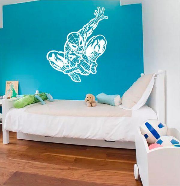 Spiderman Superhero. Wall Decal. White color