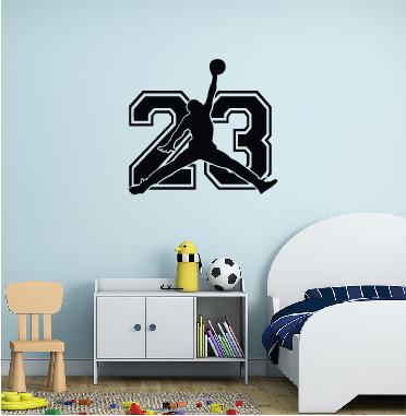 Wall Decal Michael Jordan With Number 23