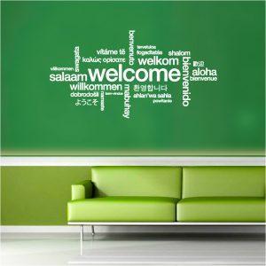 Welcome. Words cloud. Wall sticker. | Wall Sticker USA