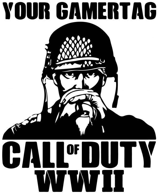 Call of Duty Style Soldier. Wall Sticker. Sticker preview
