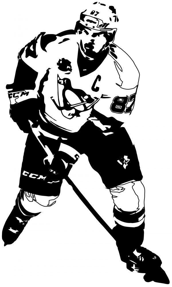 Crosby Hockey Player. NHL Pittsburgh Penguins. Wall sticker. Sticker preview