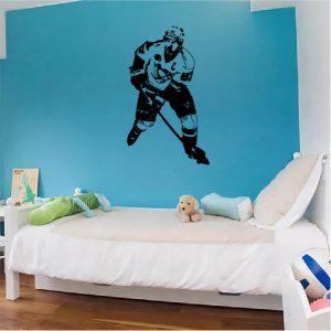 Crosby Hockey Player. NHL Pittsburgh Penguins. Wall sticker. Black