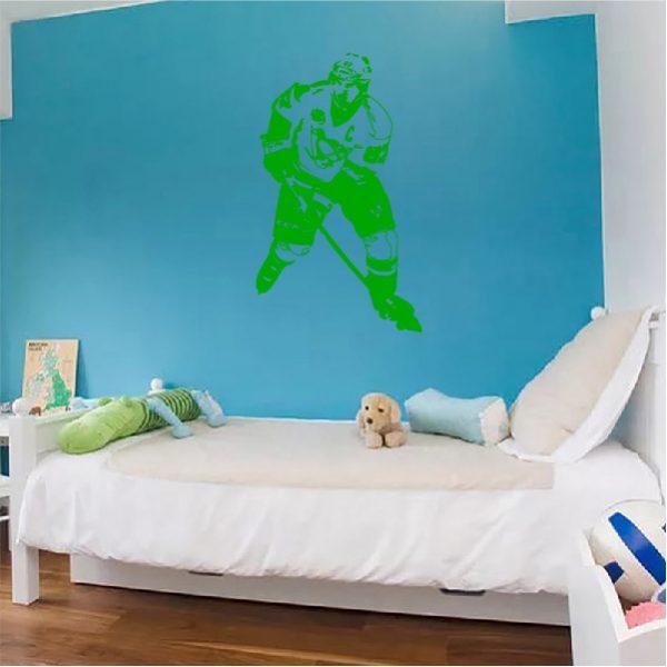 Crosby Hockey Player. NHL Pittsburgh Penguins. Wall sticker. Green