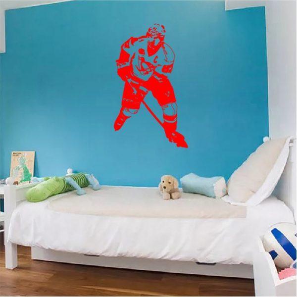 Crosby Hockey Player. NHL Pittsburgh Penguins. Wall sticker. Red