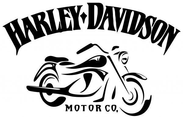 Harley Davidson emblem. Old style. Wall sticker. Sticker preview