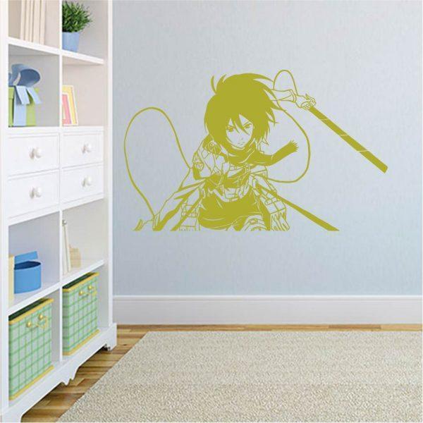 Attack on Titan. Anime. Wall Sticker. Gold color