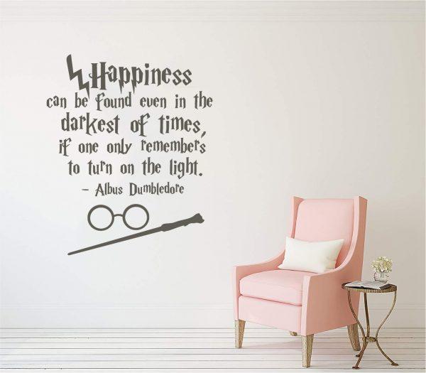 Happiness Can Be Found Even in the Darkest of Times, if one only remembers to turn on the light Harry Potter. Silver color