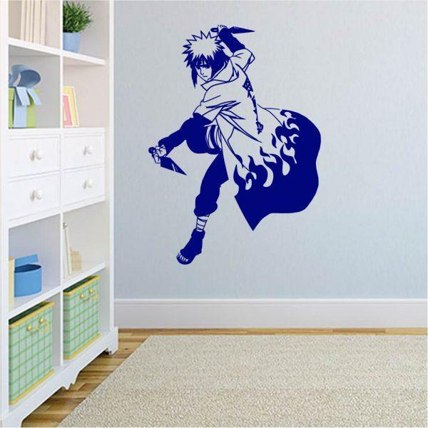 Naruto Minato Namikaze. Anime theme. Wall sticker. Navy color