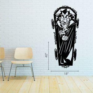 02 Halloween Wall Sticker.  Count Dracula in The Coffin.