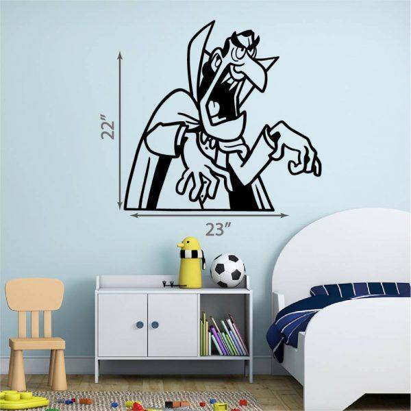 04 Halloween Wall Sticker.   Funny Vimpire Dracula.