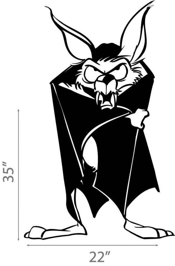 05 Halloween Wall Sticker.   Vimpire Dracula in Bat view.